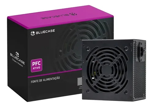 Fonte Atx 0350 W Bluecase Blu350-Pfcps2Bx, Pfc Ativo, Com Cabo, Caixa, Preto, Bccpfc