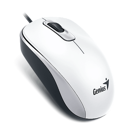 Mouse Usb Genius Dx-110, 1.000 Dpi, Básico, Branco