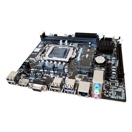 Placa Mãe 1155 2ª, 3ª Geração Bluecase Bmbb75-D3Hgu-M2R2Blk, Ddr3 16Gb, M2/Nvme, Hdmi, Vga, 1000 Mb/S, Preta