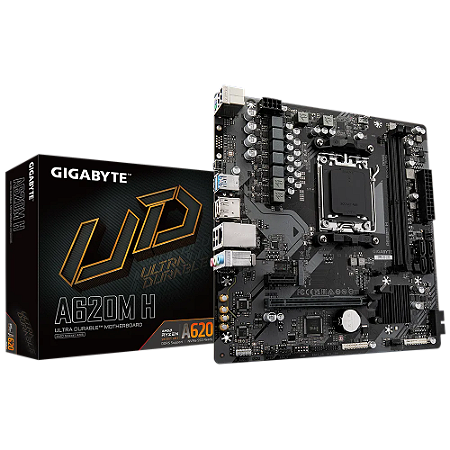 Placa Mãe Am5 Gigabyte A620M H, Ddr5 128Gb, M2/Nvme, Displayport, Hdmi, Preta
