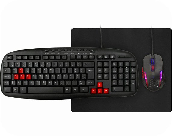 Kit Gamer Kmex 3X1 Teclado Km-1328 + Mouse Mo-G536 + Mouse Pad