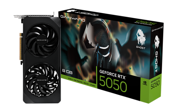Placa De Vídeo Geforce Ddr6 08Gb/128 Bits Rtx 5050 Gainward, Ghost, 2 Fans, Dp, Hdmi, Ne65050019P1-Gb2070B