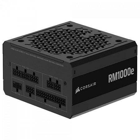 Fonte Atx 1000 W Corsair Rm1000E, Cp-9020297-Br, 80 Plus Gold, Modular, Pfc Ativo, Preta, Com Cabo