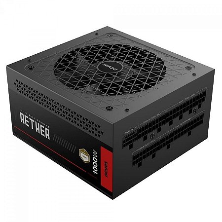 Fonte Atx 1000 W Pcyes Aether, 1000Wfmg, 80 Plus Gold, Modular, Pfc Ativo, Preta, Sem Cabo