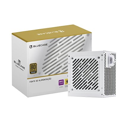Fonte Atx 0600 W Bluecase Ez8898B-600Wbx, 80 Plus Bronze, Pfc Ativo, Branca, Caixa, Com Cabo, Becpfc