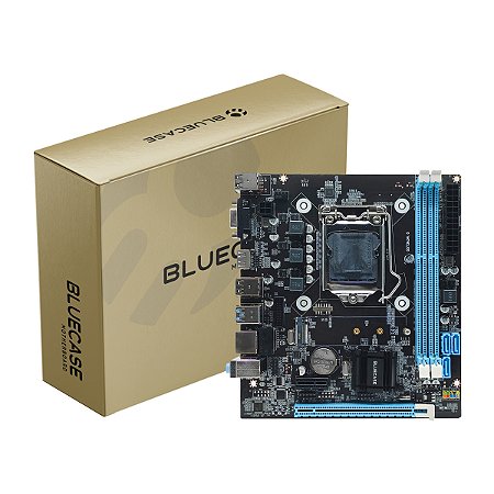 Placa Mãe 1150 4ª, 5ª Geração Bluecase Bmbh81-G3Hgu-M2ExR3Bx, Ddr3 16Gb, M2/Nvme, Hdmi, Vga, 1000 Mb/S, Preta