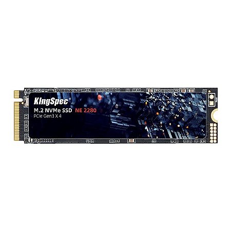 Ssd Nvme 256 Gb Kingspec Ne-256-2280, Lê: 2.400 Mb/S, Grava: 1.700 Mb/S