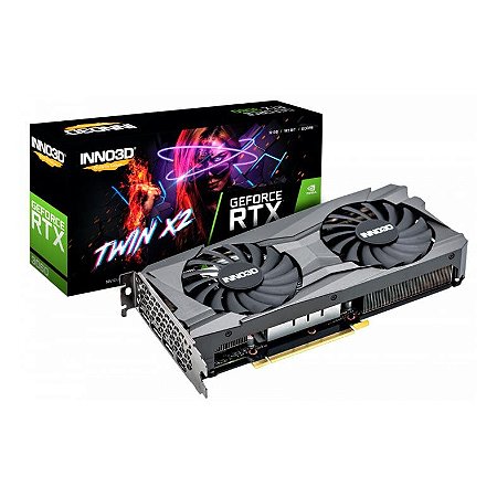 Placa De Vídeo Geforce Ddr6 12Gb/192 Bits Rtx 3060 Inno3D Twin, 2 Fans, Dp, Hdmi, N30602-12D6-119032Ah, Preta