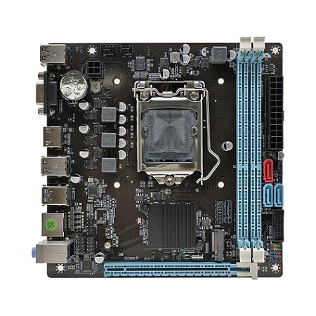 Placa Mãe 1155 2ª, 3ª Geração Bluecase Bmbb75-D3Hgu-Itxblk, Ddr3 16Gb, M2/Nvme, Hdmi, Vga, 1000 Mb/S, Preta