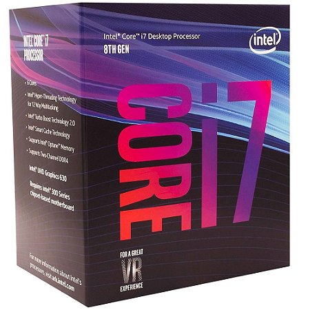 Processador 1151 Intel 8ª Geração Core I7-8700 3.2Ghz (4.6Ghz Max Turbo) Cache 12Mb Bx80684I78700