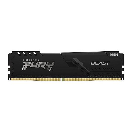 Memória Desktop Ddr4 08Gb/3200 Mhz Kingston Fury Beast, Cl 16, 1.35V, Kf432C16Bb-8Wp, Preta