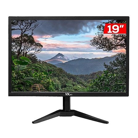 Monitor Led 19", 060Hz, 5Ms, Vx Pro 190X, Va, Hd, Hdmi, Vga, Vesa, Preto