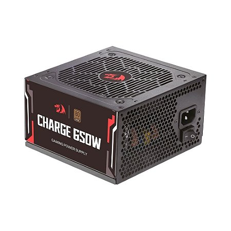 Fonte Atx 0650 W Redragon Charge-650W, Frc-650, 80 Plus Bronze, Pfc Ativo, Sem Cabo, Com Caixa, Preta