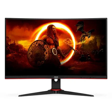 Monitor Gamer Led 27", 240Hz, 0,5Ms, Aoc Curvo Legend C27G2Ze Gaming, Va, Full Hd, Hdmi, Dp, Vga, Vesa, Preto