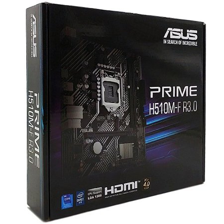 Placa Mãe 1200 10ª, 11ª Geração Asus Prime H510M F R3.0, Ddr4 64Gb, Hdmi, Usb3.2, M2/Nvme, Preta