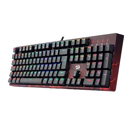 Teclado Gamer Usb Mecânico Redragon Infernal Viserion, Preto, Switch Brown, Rgb, Abnt2, Id582 V2