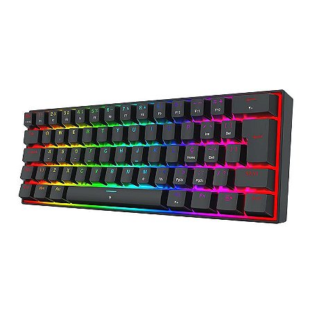 Teclado Gamer Usb Mecânico Redragon Fizz, Preto, Switch Magnético Linear, Rgb, Abnt2, K617Rgb-M