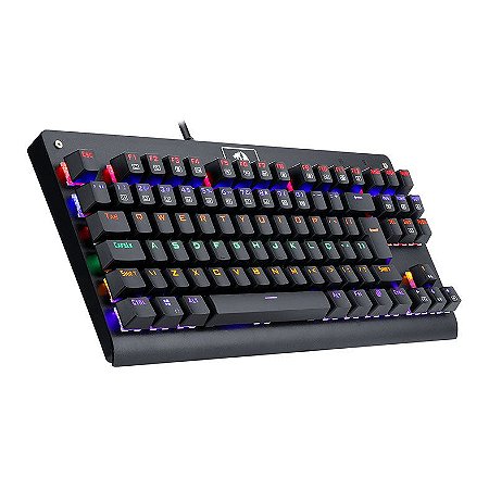Teclado Gamer Usb Mecânico Redragon Dark Avenger, Preto, Switch Blue, Rgb, Abnt2, K568R