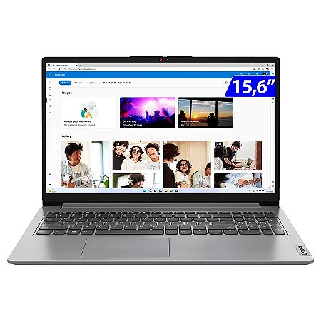 Notebook I3, 08Gb, SSD 256Gb, 1315U, Lenovo Ideapad1, 15Iru7, Cinza, 15.6", Full Hd, W11 Home