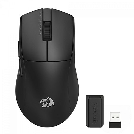 Mouse Gamer Redragon M916-Pro-1K King Pro, 26.000 Dpi, 5 Botões, Sensor 3395, Wi-fi, bluetooth e Usb, Preto