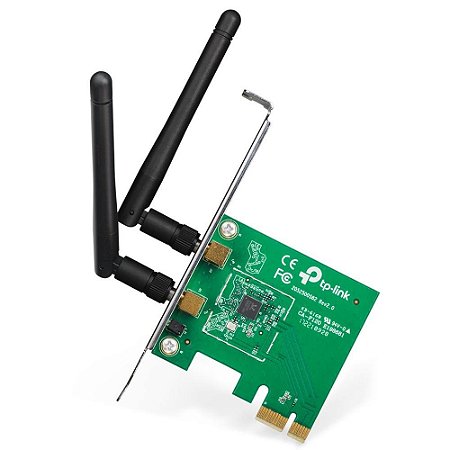 Placa De Rede Pci Express Tp-Link Tl-Wn881Nd, Wireless, Single Band 2.4 Ghz, 300 Mb/S, 2 Antenas