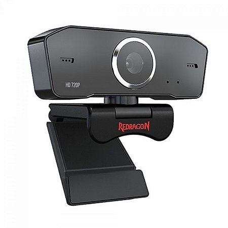 Webcam Redragon Fobos Gw600-1, Hd 720P, 30 Fps, Som Estéreo, Usb, Preta