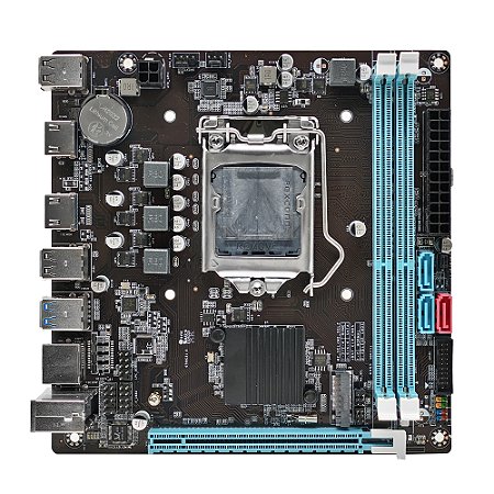 Placa Mãe 1155 2ª, 3ª Geração Bluecase Bmbb75-G32Hgu-Itxblk, Ddr3 16Gb, M2/Nvme, 2x Hdmi, 1000 Mb/S, Preta