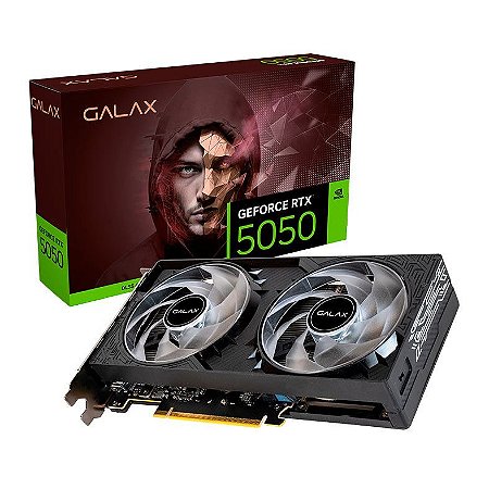 Placa De Vídeo Geforce Ddr6 08Gb/128 Bits Rtx 5050 Galax Click Oc, 2 Fans, Dp, Hdmi, 55Nsl8Mhdxre, Preta