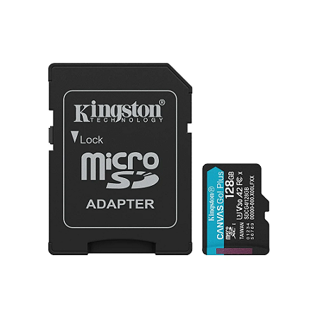 Cartão de Memória 064 Gb Kingston Canvas Go Plus, MicroSd, Com Adaptador, Classe 10, V30, Sdcg4/64Gb