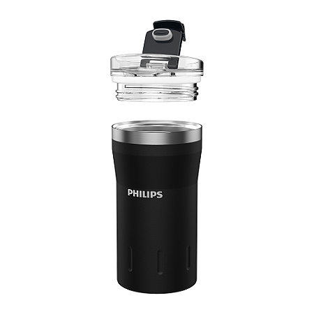 Copo Termico Com Tampa Philips, 350Ml, Awp2654Pk/78, Preto