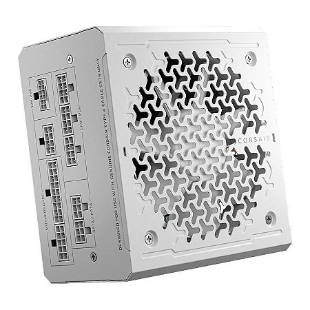 Fonte Atx 1000 W Corsair Rm1000E, Cp-9020294-Br, 80 Plus Gold, Modular, Pfc Ativo, Com Cabo, Com Caixa, Branca