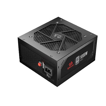 Fonte Atx 1000 W Redragon Gc-Ps017 V2, 80 Plus Platinum, Totalmente Modular, Pfc Ativo, Sem Cabo, Preta