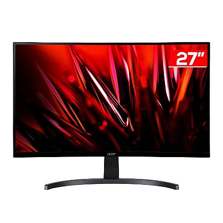 Monitor Gamer Led 27", 144Hz, 1Ms, Acer Curvo Nitro Ed273 P0Bmipx, Va, Fhd, Dp, Hdmi, Alto Falante, Preto