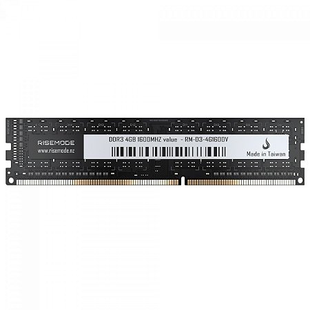 Memória Desktop Ddr3 04Gb/1600 Mhz Rise Mode, Cl11, 1.5V, Rm-D3-4G1600V, Preta
