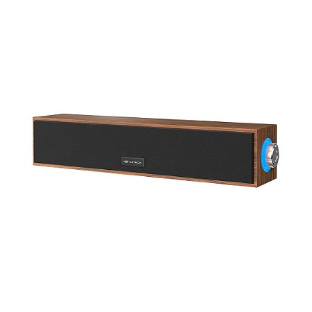 Soundbar C3tech Sb-30Bw, Áudio 2.0, 3Watts x2, P2 + Usb, Marrom