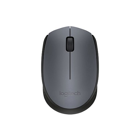 Mouse Sem Fio Logitech M170, 1.000 Dpi, Wi-fi, Preto e Cinza, 910-007597