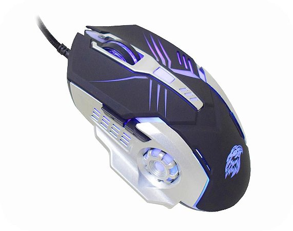 Mouse Gamer Kmex Mo-T436 Motobot, 6 Botões, 3 Ajustes De Dpi 1000~2400, Led, Usb