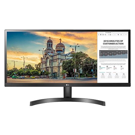 Monitor Led 29 Lg 29Wk500-P, 5Ms, 60Hz, Ultrawide, Ips, 2Hdmi, Headphone Out, FreeSync, Preto, Garantia: Fabricante