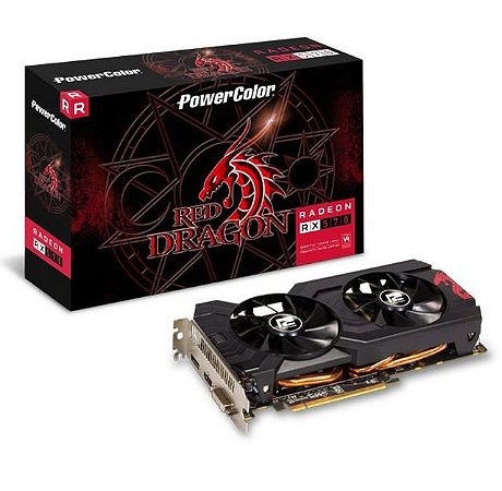 Placa De Vídeo Radeon Ddr5 4Gb/256 Bits Rx570 Power Color, Red Dragon, Axrx 570 4Gbd5-Dhdv3/Oc