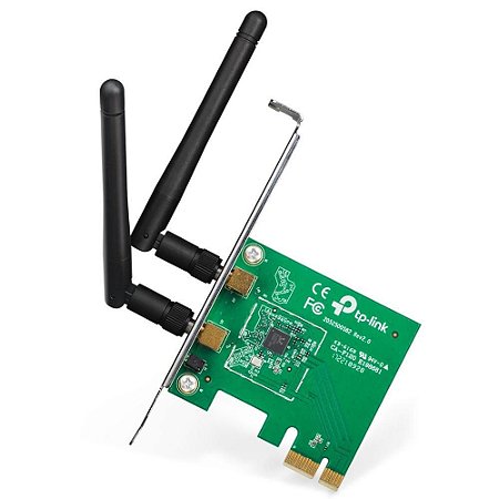Placa De Rede Pci Express Tp-Link Tl-Wn881Nd, Wireless, Single Band 24 Ghz, 300 Mb/S, 2 Antenas