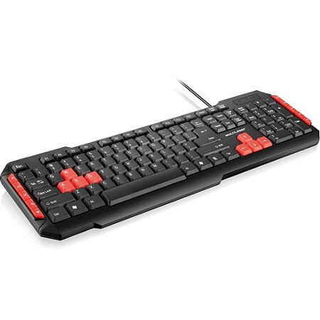 Teclado Gamer Multilaser Tc160, Abnt2, Vermelho