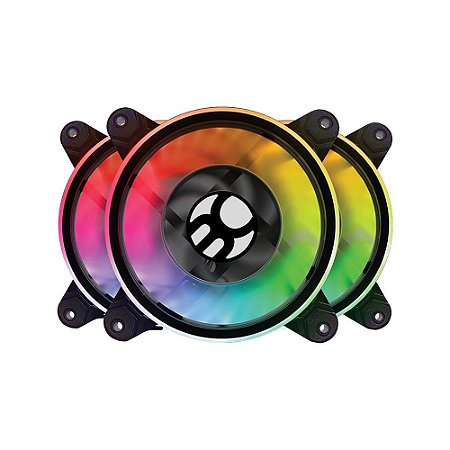 Cooler Fan Rgb Bluecase Bfr-15Rgb, Controlável, 6 pinos, Led, 120X120X25 Mm