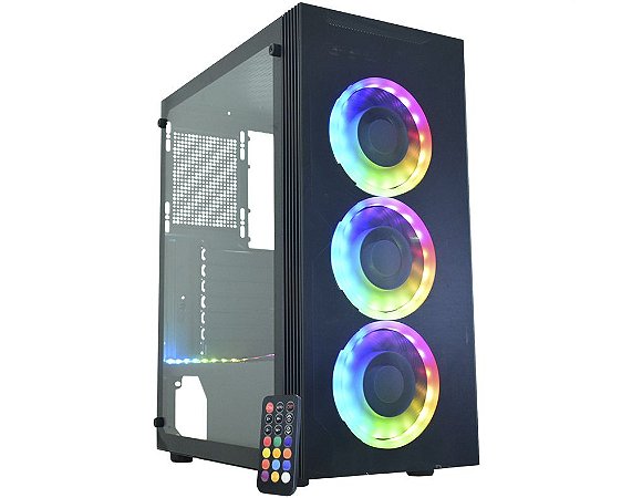 Pc Gamer Intel I7-9700, Gigabyte B360M Aorus, Ssd M2 480Gb Wd, Memória 8Gb Xpg, Gabinete Kmex 04Z5, Fonte 550 W Gigabyte