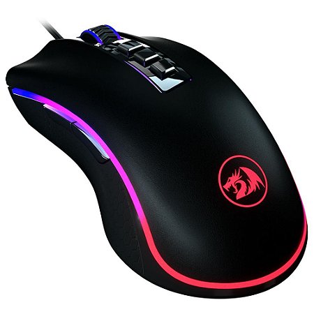 Mouse Gamer Redragon King Cobra M711-Fps, Iluminação Rgb, 8 Botões, 24000 Dpi, Ergonômico