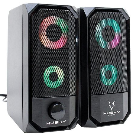 Caixa De Som Gamer Husky Cx-Hst-Ra, Gaming Storm, Rainbow, 6 Watts Rms, Usb