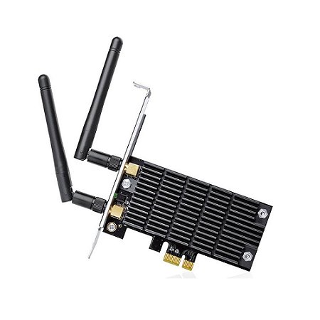 Placa De Rede Pci Express Tp-Link Archer Ac1300 T6E, Wireless, Dual Band 24/5 Ghz, 1267 Mb/S, 2 Antenas