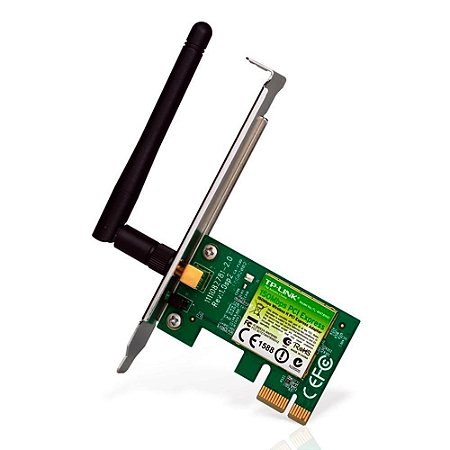 Placa De Rede Pci Express Tp-Link Tl-Wn781Nd, Wireless, Single Band 2.4 Ghz, 150 Mb/S, 1 Antena