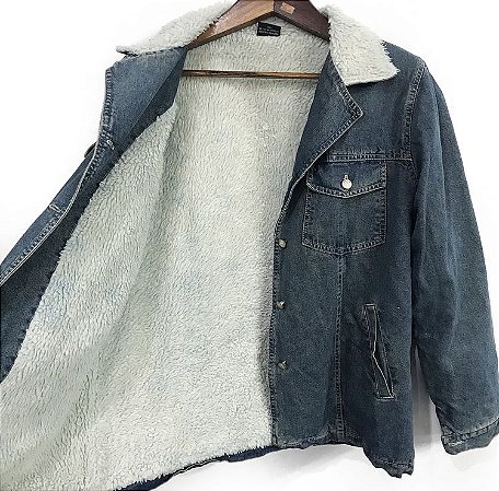 jaqueta jeans pelego