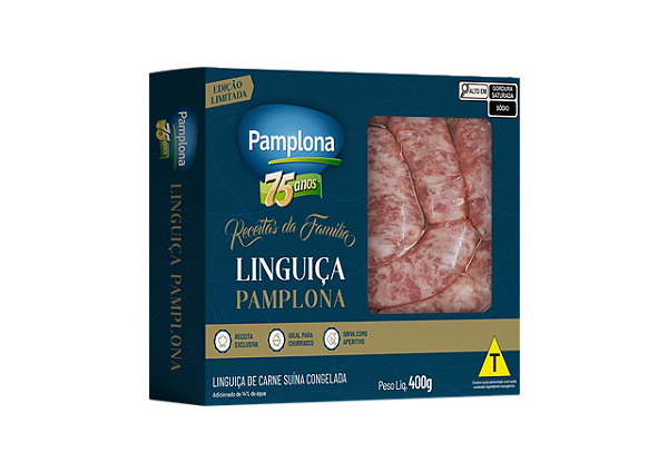 Linguiça Suína Congelada Pamplona 400g