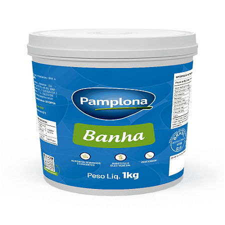 Banha de Porco Pamplona Pote 1kg